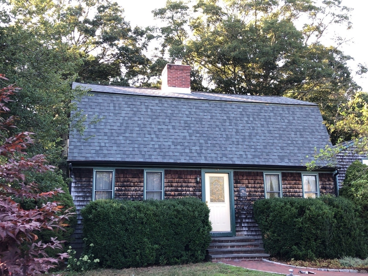 Completed architectural shingle roof, South Kingstown