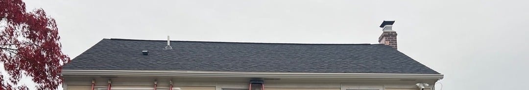 New seamless gutters and finished roof, Narragansett