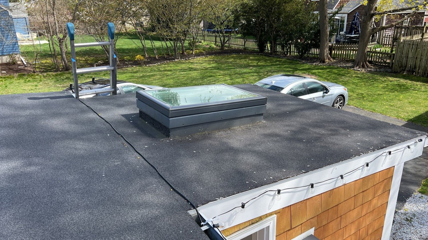 After — A Curb-Mounted VELUX Skylight on a Barrington Modified-Bitumen Flat Roof