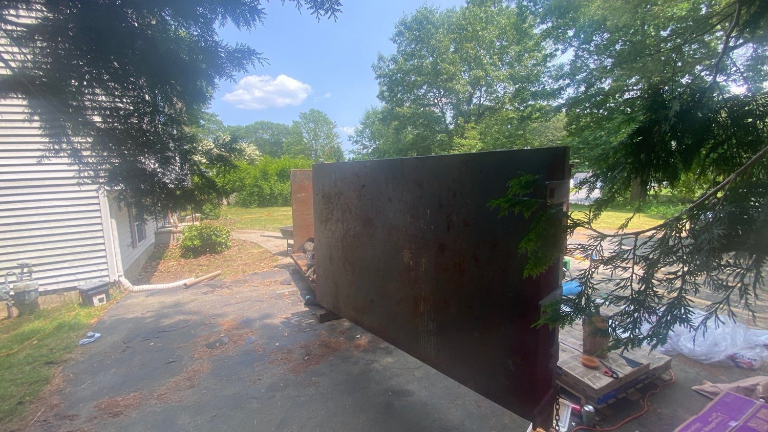 Seamless Gutters and Leaf Guards on a Coventry Landmark PRO Colonial Slate Roof