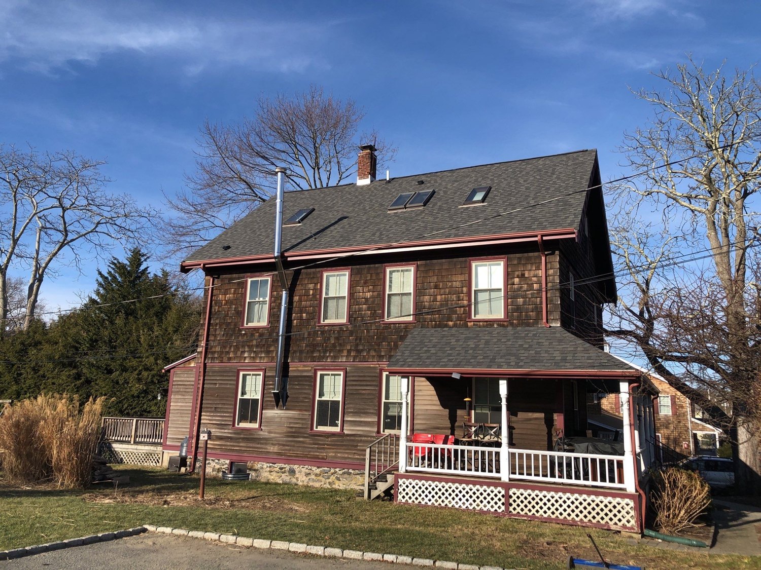 After — Island-Ready Ventilation and a Landmark PRO Pewterwood Roof in Jamestown