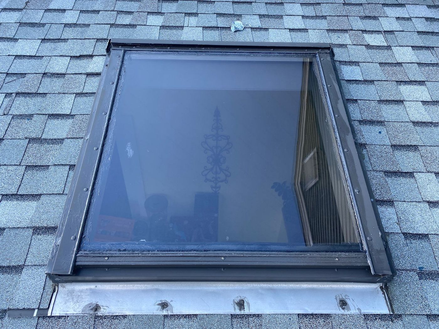 Manual-Venting Skylights on a North Smithfield Storm Re-Roof