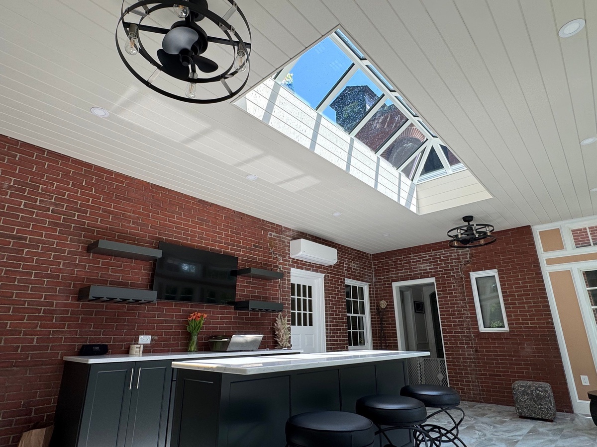 After — Custom 14-Foot VELUX Structural Skylight on Blackstone Boulevard in Providence, RI