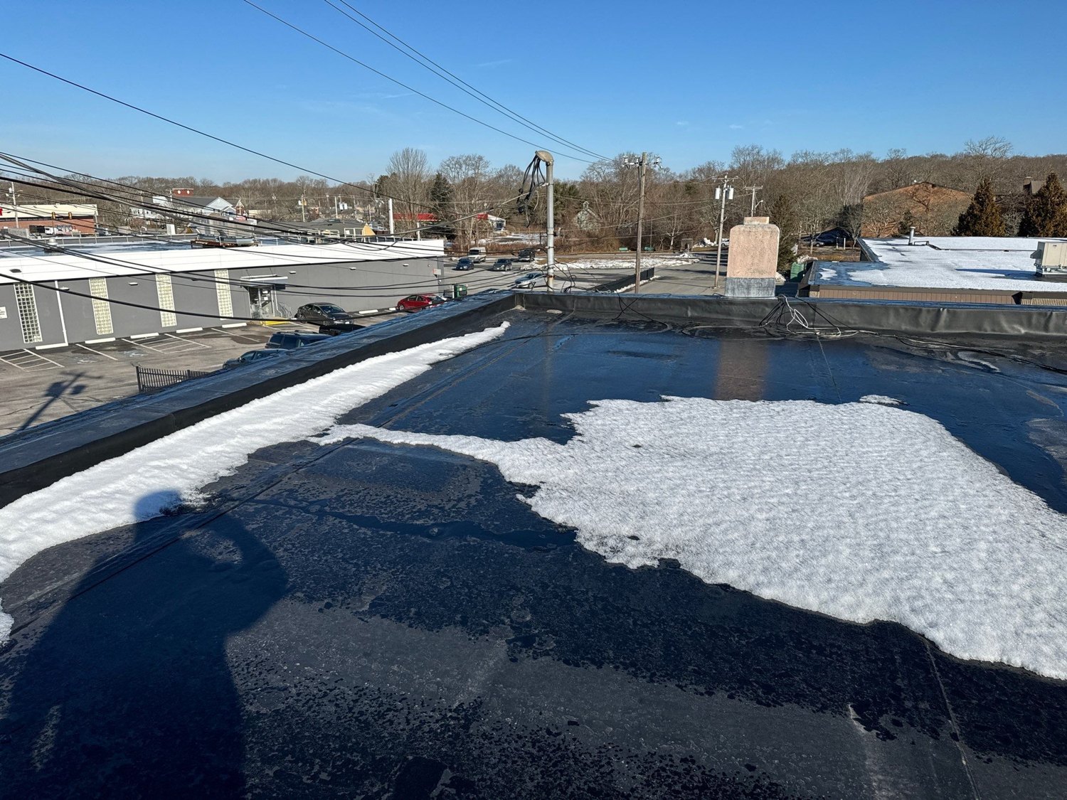 After — Commercial EPDM Flat Roof Restoration in South Kingstown