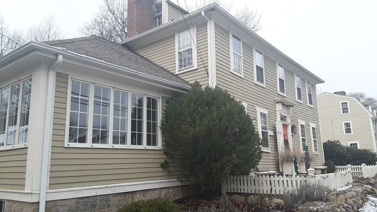 After — Re-Roofing an 1820 Home in Kingston: Landmark Driftwood Over a Rebuilt Deck