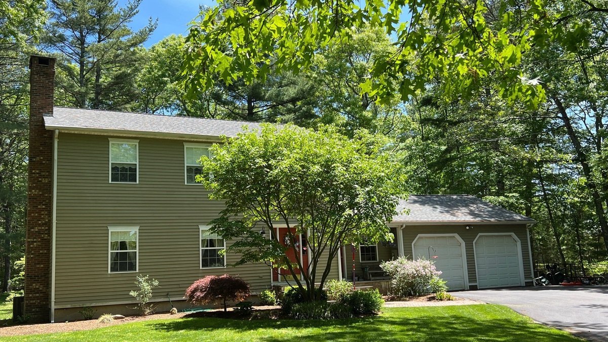 Seamless Gutters and Leaf Guards for a Wooded West Greenwich Home