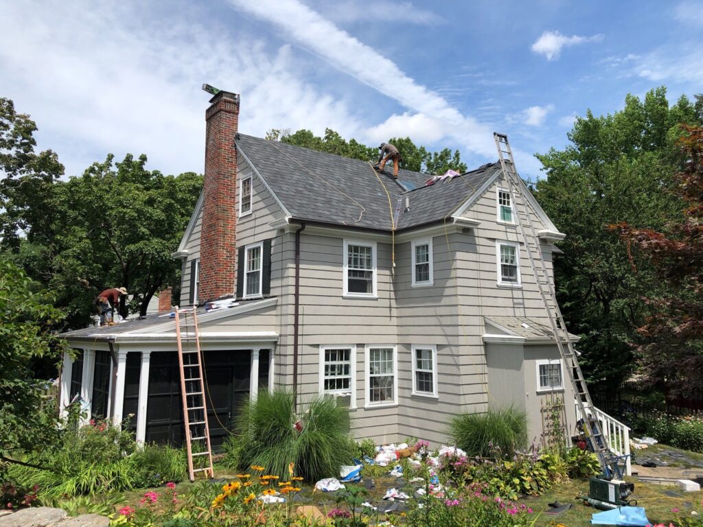 Roof replacement in Barrington, RI with asphalt shingles — Project #11947 by Pinnacle Roofing & Skylights