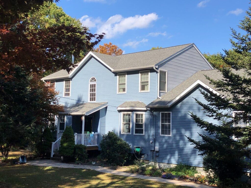 Roof replacement in West Greenwich, RI with asphalt shingles — Project #11621 by Pinnacle Roofing & Skylights
