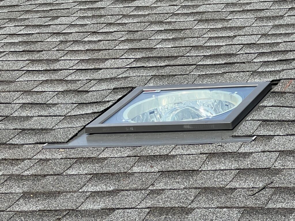 Showcase Image Coventry Velux Low Profile Flat Glass Velux Sun Tunnel Installed On Gaf Timberline Roof Ecc463