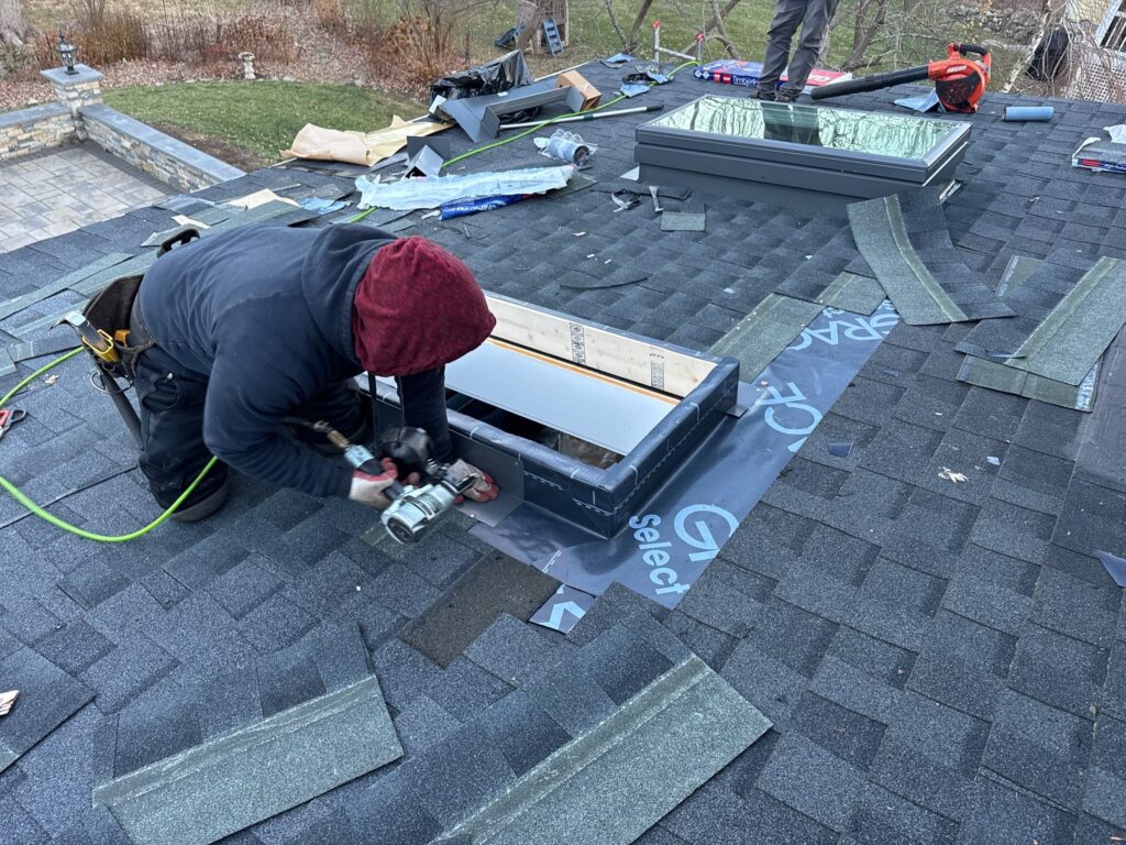Skylight installation in Cumberland Hill, RI — Project #11914 by Pinnacle Roofing & Skylights