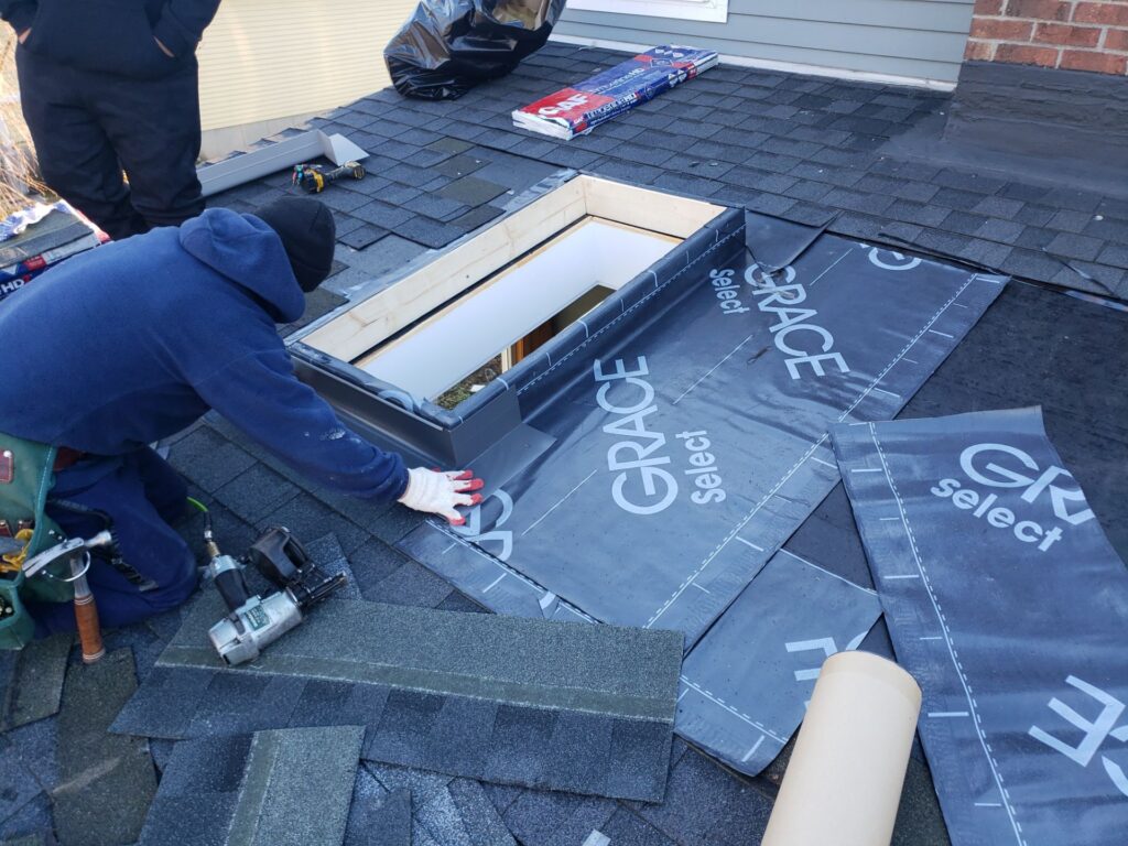 Skylight installation in Cumberland, RI — Project #12174 by Pinnacle Roofing & Skylights