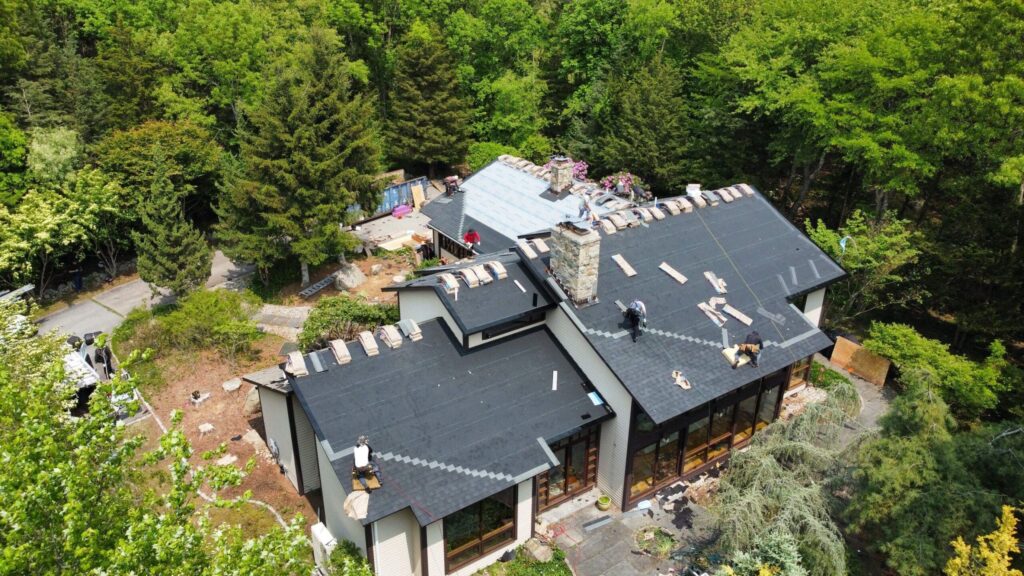 Roof replacement in East Greenwich, RI using CertainTeed Landmark PRO — Project #11637 by Pinnacle Roofing & Skylights