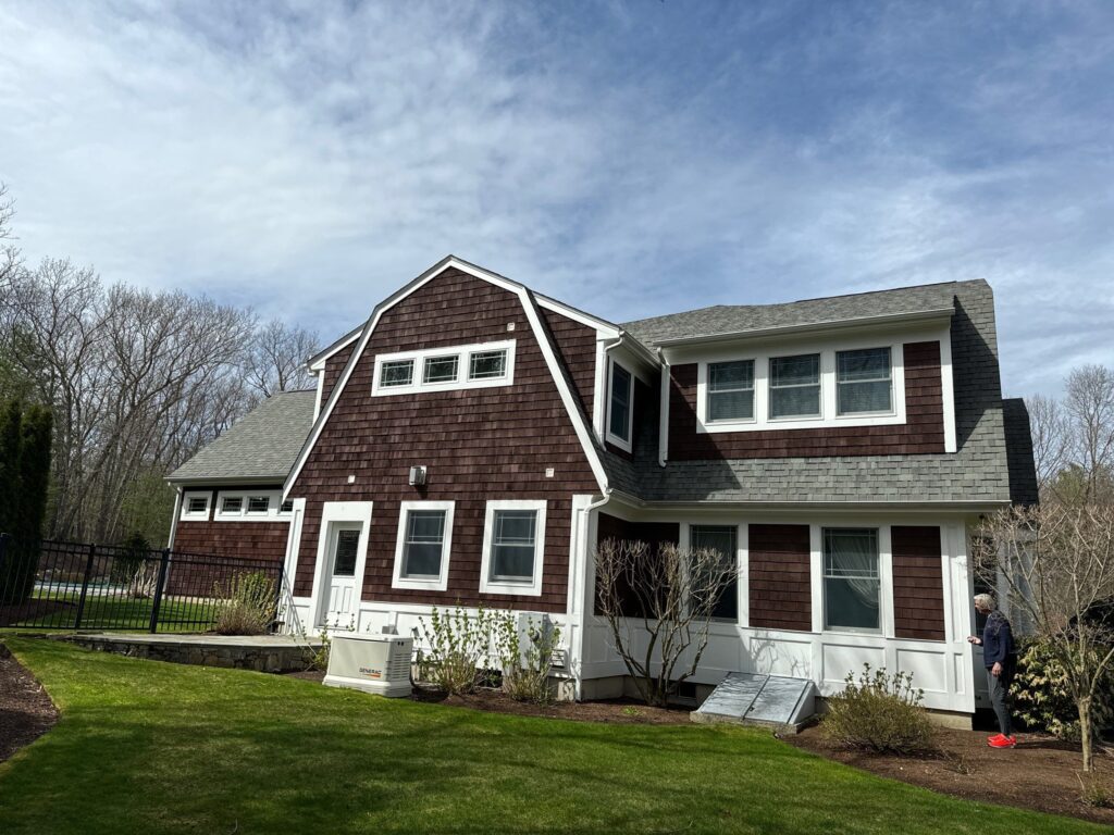 Gutter installation in East Greenwich, RI — Project #11955 by Pinnacle Roofing & Skylights