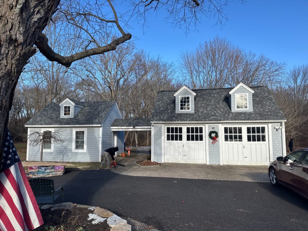 Roof replacement in East Greenwich, RI with asphalt shingles — Project #12191 by Pinnacle Roofing & Skylights