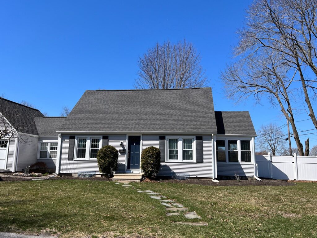 Roof replacement in East Greenwich, RI with asphalt shingles — Project #12206 by Pinnacle Roofing & Skylights