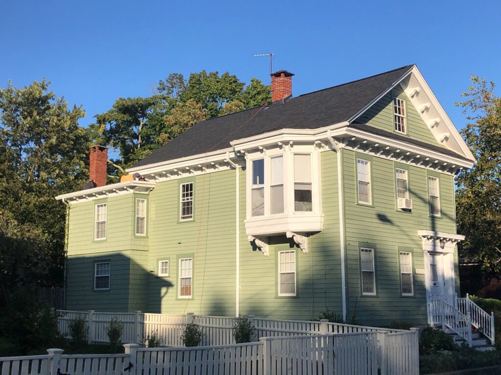 Roof replacement in East Greenwich, RI with asphalt shingles — Project #12243 by Pinnacle Roofing & Skylights
