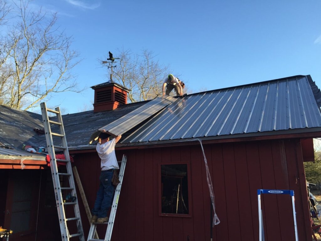 Roof replacement in Foster, RI with metal — Project #11712 by Pinnacle Roofing & Skylights