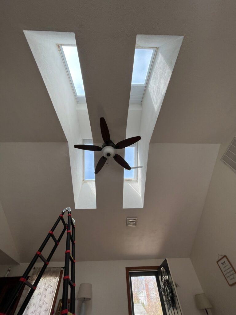 Skylight installation in Glocester, RI with VELUX skylights — Project #11919 by Pinnacle Roofing & Skylights