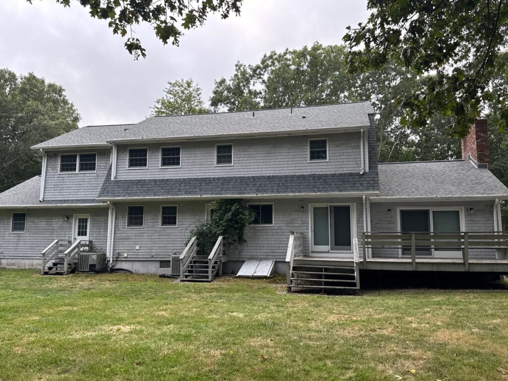 Roof replacement in Jamestown, RI with asphalt shingles — Project #11717 by Pinnacle Roofing & Skylights