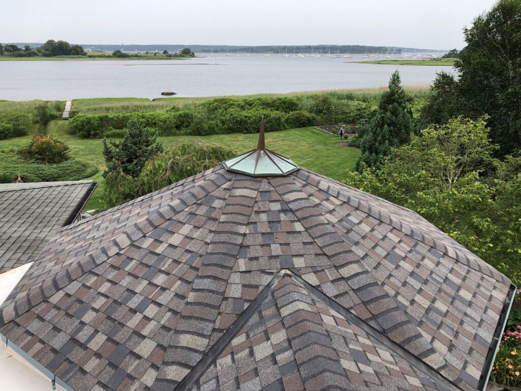 Roof replacement in Jamestown, RI with asphalt shingles — Project #12281 by Pinnacle Roofing & Skylights