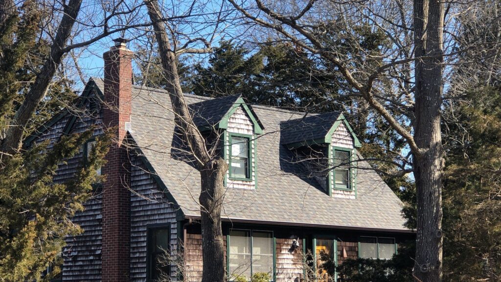Roof replacement in Jamestown, RI with asphalt shingles — Project #12298 by Pinnacle Roofing & Skylights