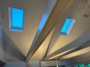 Skylight installation in Jamestown, RI with VELUX skylights — Project #12355 by Pinnacle Roofing & Skylights