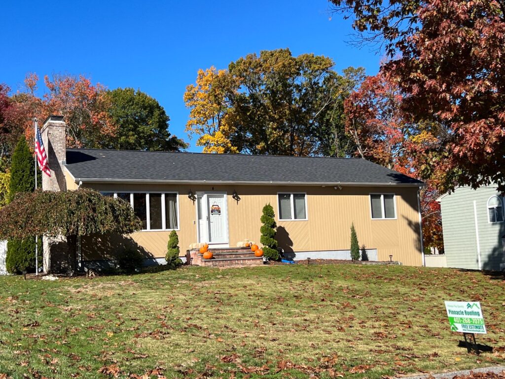 Roof replacement in Johnston, RI with asphalt shingles — Project #12002 by Pinnacle Roofing & Skylights