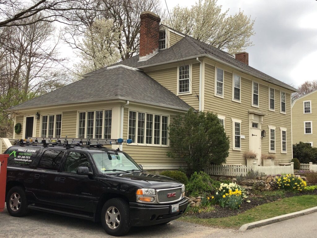 Roof replacement in Kingston, RI with asphalt shingles — Project #11879 by Pinnacle Roofing & Skylights