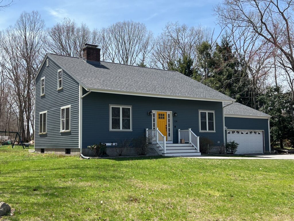 Roof replacement in Kingston, RI using CertainTeed Landmark Pewterwood shingles — Project #11925 by Pinnacle Roofing & Skylights