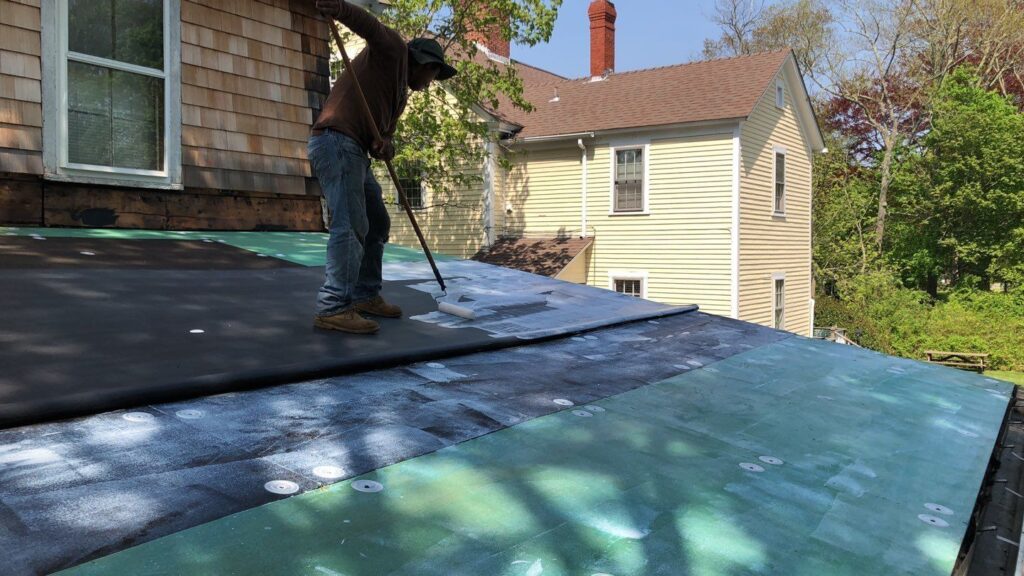 Roof replacement in Kingston, RI with EPDM rubber membrane — Project #11965 by Pinnacle Roofing & Skylights