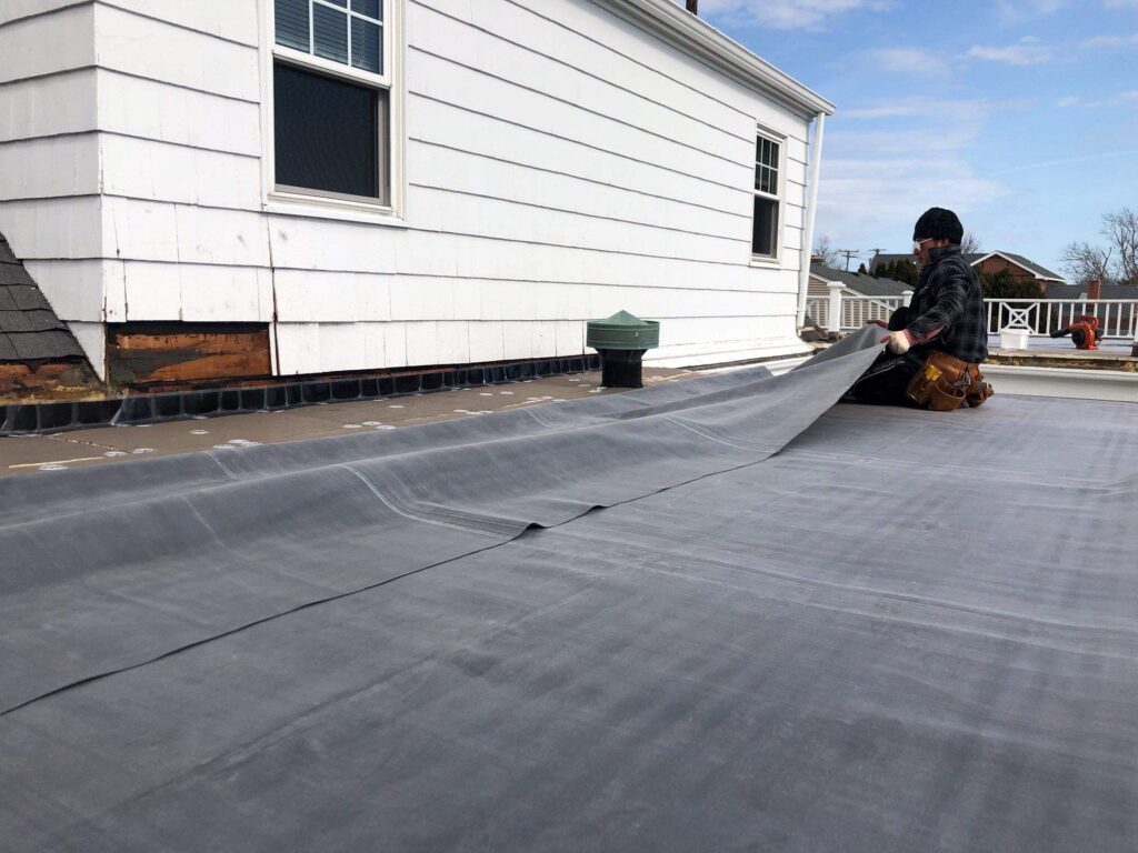 Roof replacement in Middletown, RI with EPDM rubber membrane — Project #11968 by Pinnacle Roofing & Skylights