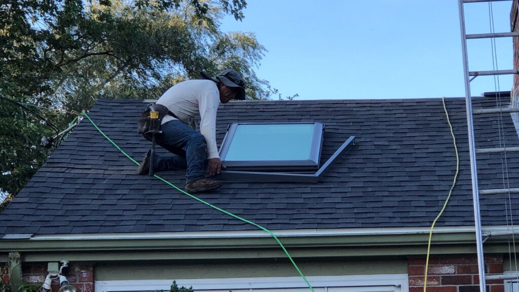 Skylight installation in Middletown, RI with VELUX skylights — Project #12141 by Pinnacle Roofing & Skylights