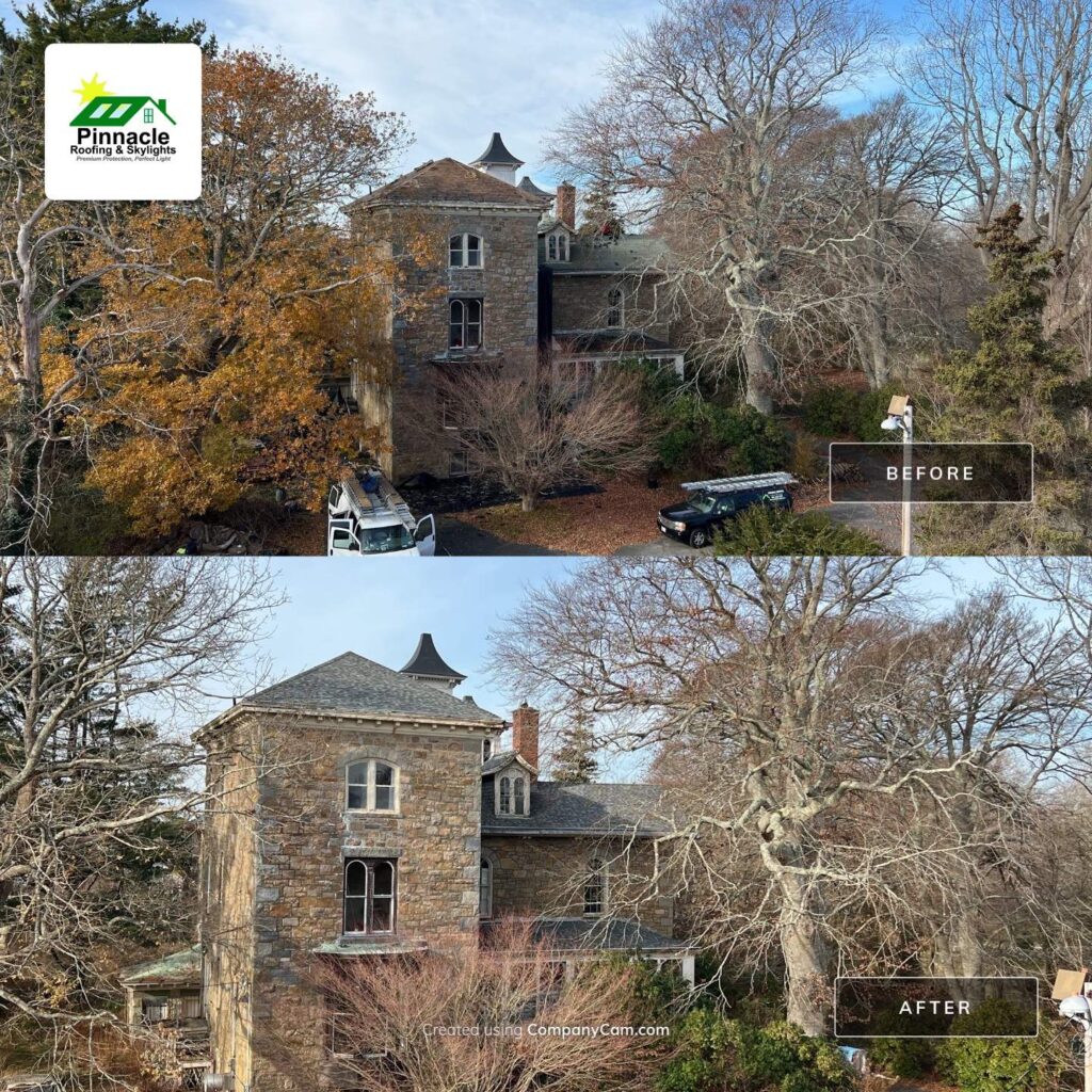 Roof replacement in Newport, RI — Project #12121 by Pinnacle Roofing & Skylights