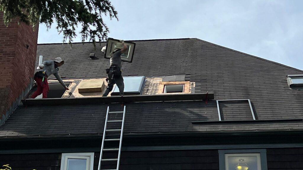 Skylight installation in Newport, RI with VELUX skylights — Project #12259 by Pinnacle Roofing & Skylights