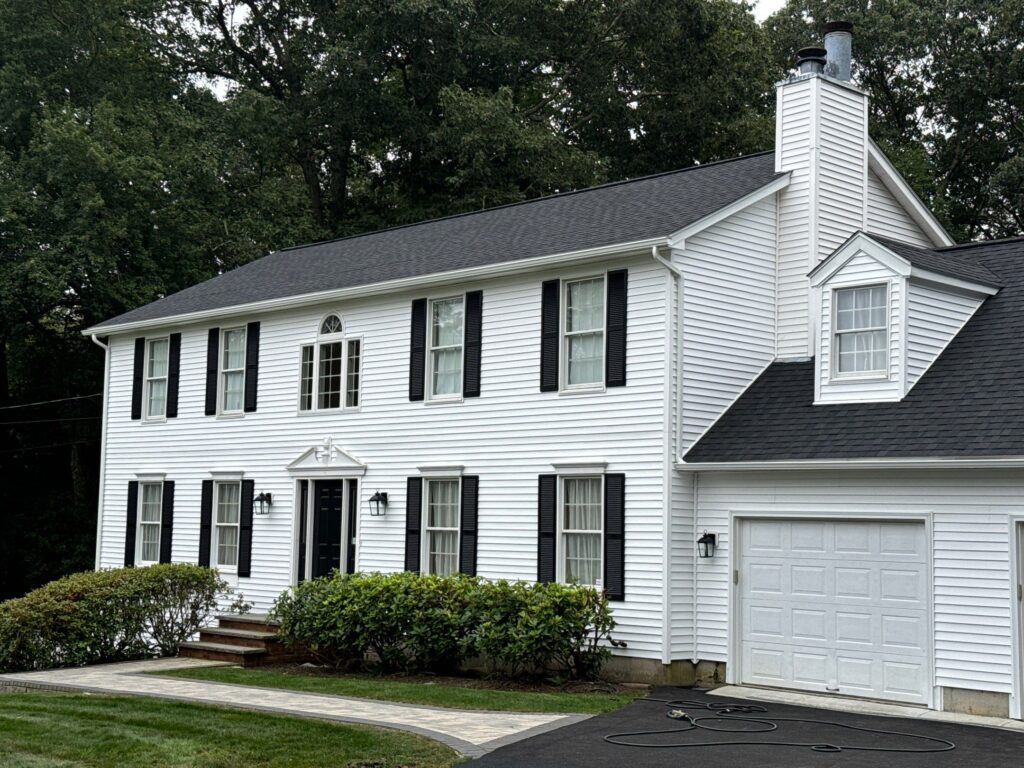 Roof replacement in North Kingstown, RI with asphalt shingles — Project #12303 by Pinnacle Roofing & Skylights