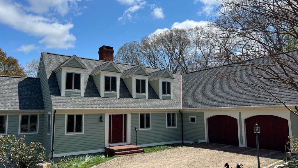 Roof replacement in North Kingstown, RI with asphalt shingles — Project #12307 by Pinnacle Roofing & Skylights
