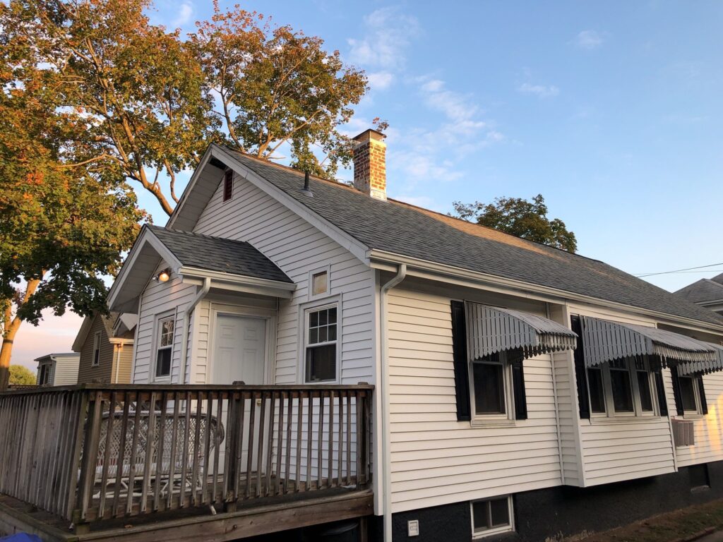 Roof replacement in Pawtucket, RI with asphalt shingles — Project #12098 by Pinnacle Roofing & Skylights