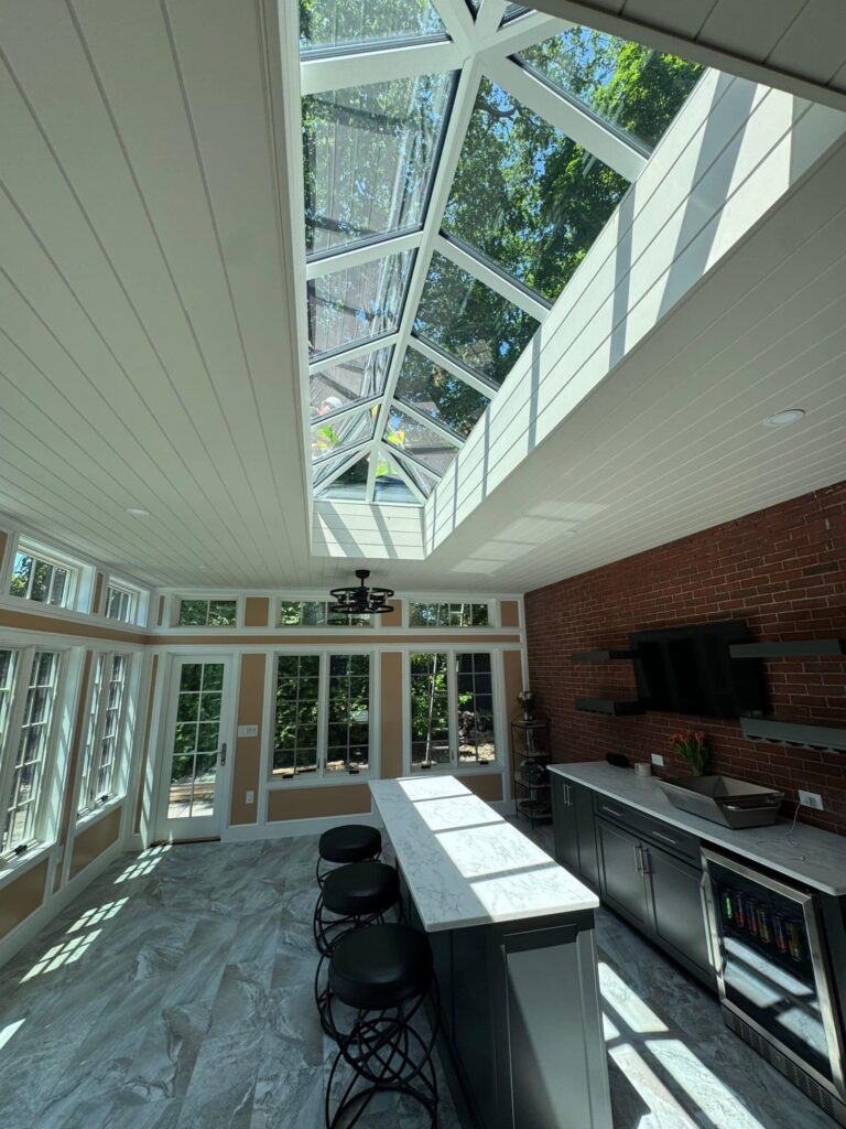 Skylight installation in Providence, RI with VELUX skylights — Project #12275 by Pinnacle Roofing & Skylights