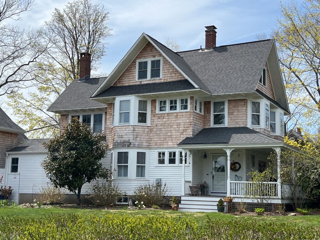 Roof replacement in Saunderstown, RI with cedar shake — Project #11740 by Pinnacle Roofing & Skylights