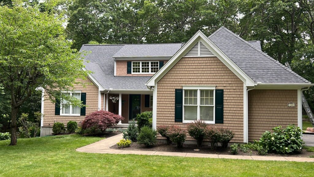 Roof replacement in Saunderstown, RI with asphalt shingles — Project #11977 by Pinnacle Roofing & Skylights
