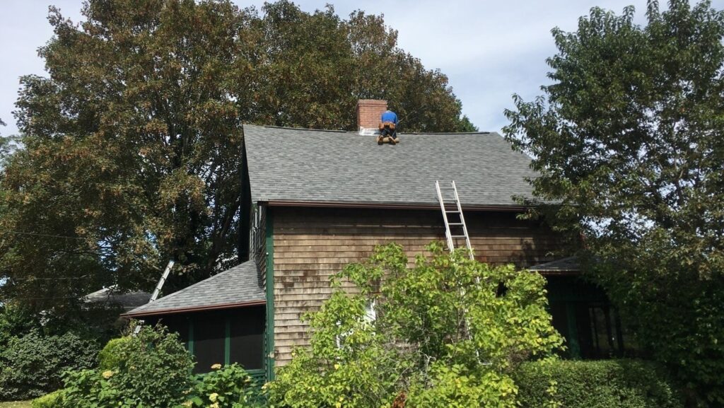 Roof replacement in Saunderstown, RI with asphalt shingles — Project #12014 by Pinnacle Roofing & Skylights