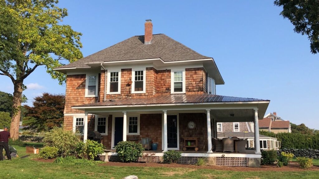 Roof replacement in Saunderstown, RI with metal — Project #12102 by Pinnacle Roofing & Skylights