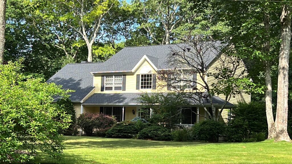 Roof replacement in Saunderstown, RI with asphalt shingles — Project #12184 by Pinnacle Roofing & Skylights