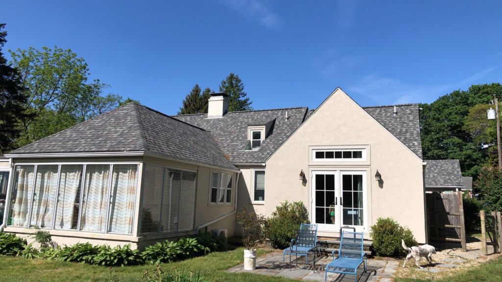 Roof replacement in Saunderstown, RI with asphalt shingles — Project #12215 by Pinnacle Roofing & Skylights