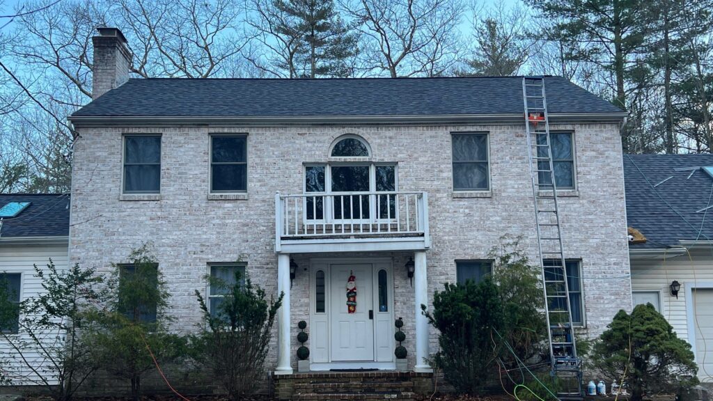 Roof replacement in Scituate, RI using CertainTeed Landmark PRO Pewterwood shingles — Project #11674 by Pinnacle Roofing & Skylights