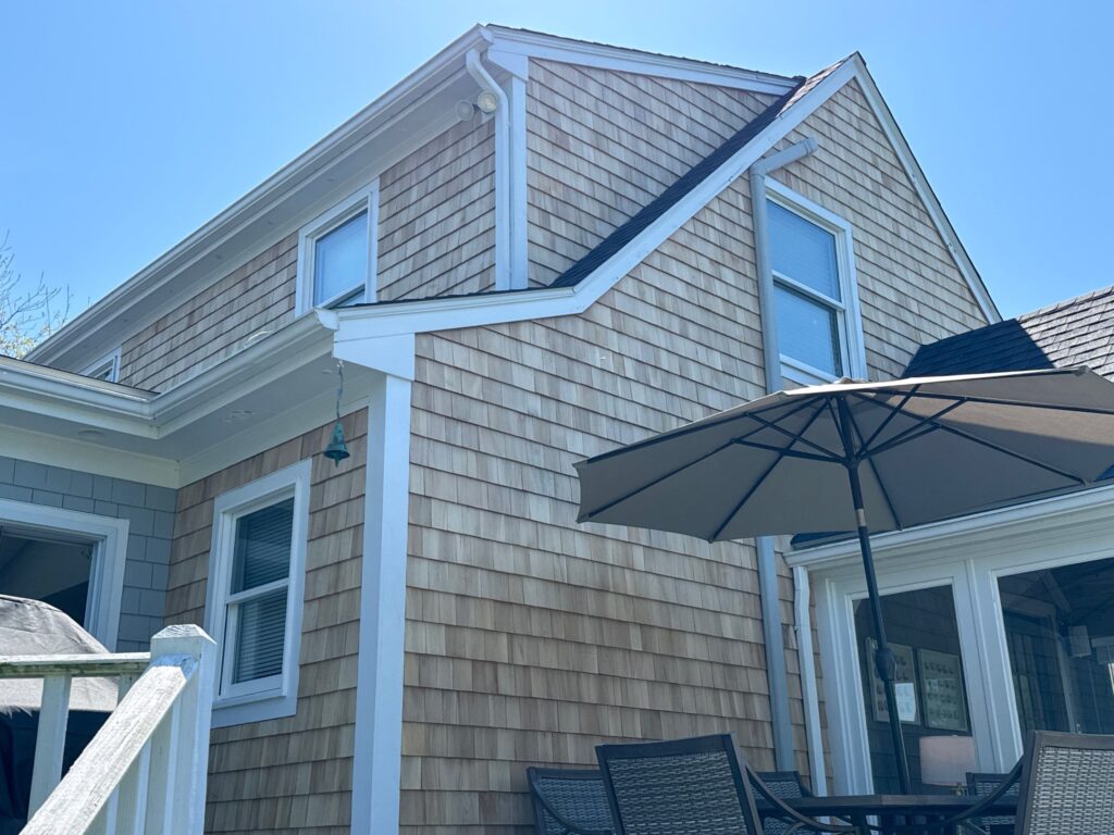 Roof replacement in Barrington, RI with cedar shake — Project #11796 by Pinnacle Roofing & Skylights