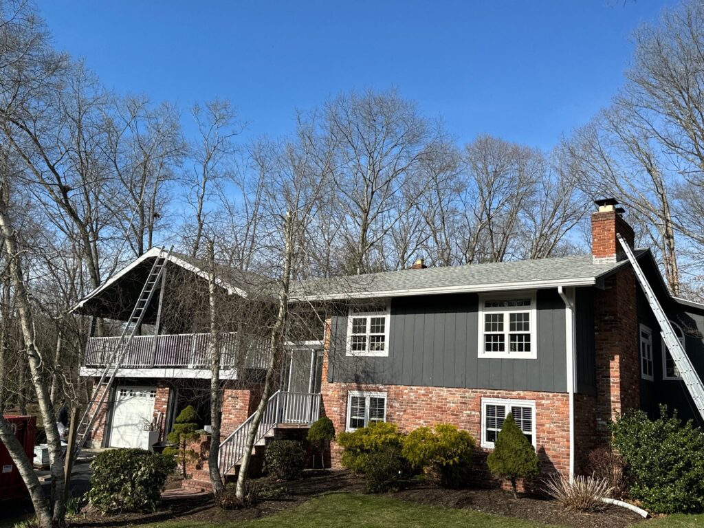Roof replacement in Slatersville, RI with asphalt shingles — Project #11683 by Pinnacle Roofing & Skylights