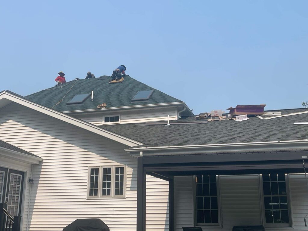Roof replacement in Slatersville, RI with asphalt shingles — Project #11797 by Pinnacle Roofing & Skylights