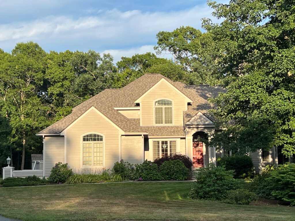 Roof replacement in Tiverton, RI with asphalt shingles — Project #11939 by Pinnacle Roofing & Skylights