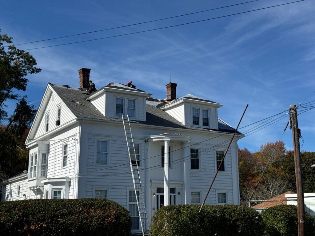 Commercial roofing in West Warwick, RI using CertainTeed Landmark — Project #11691 by Pinnacle Roofing & Skylights
